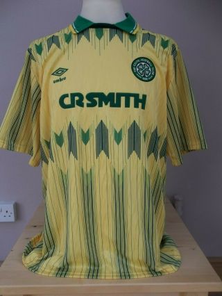 Vintage Umbro Celtic Away Shirt 1989 Large And,  Rare