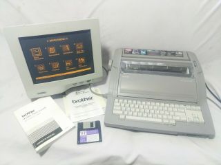 Vintage Brother Wp - 5600 Mds Word Processor & Monitor Electric Typewriter Rare