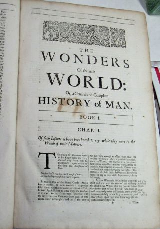 WONDERS OF THE WORLD/1678/RARE 1st Ed/FINE LEATHR FOLIO/A GENERAL HISTORY OF MAN 11