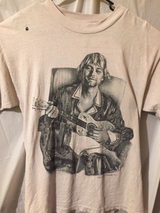 Rare Vintage Giant Kurt Cobain Nirvana 1998 The End Of Music T Shirt