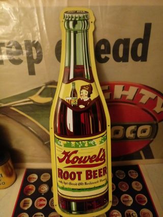 Vintage Soda Metal Sign Root Beer.  Great Shape 29 1/2 By 8 1/2