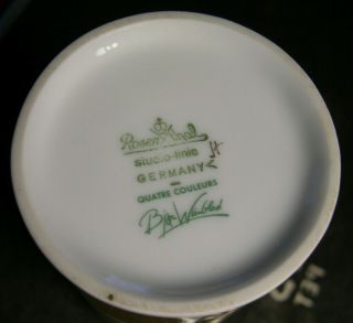 Vintage Rosenthal Quatre Couleurs Vase Signed Bjorn Wiinblad 2