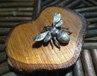 Vintage Cini Sterling Silver Bee Brooch Pin Stunning Detailed