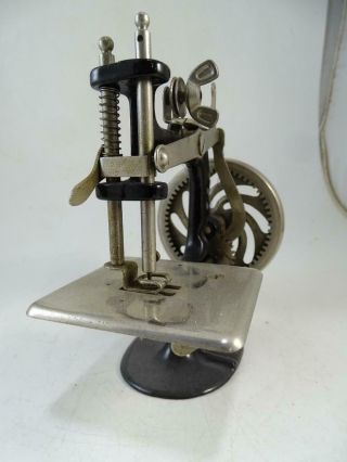 Antique Miniature Toy Sewing Machine Singer 1800s Victorian Cast Iron Vintage 4