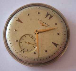 Vintage Longines wristwatch movement & dial - Cal 12.  68z - 3