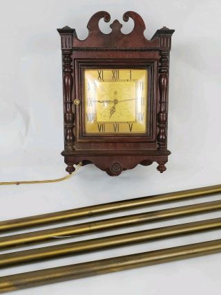 Rare Nutone Lexington Ch - 4600 Doorbell Chime Clock Brass Tube Telechron M - 2635