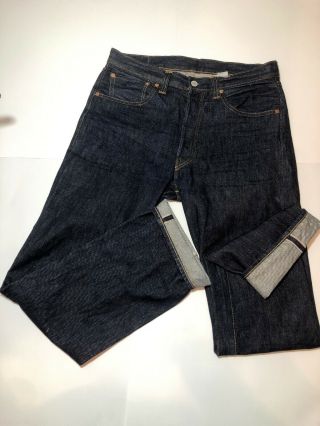 Vtg Levi 501xx Big E Redline Selvedge Hidden Rivet Denim Jeans Paper Tag Sz 34