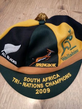 South Africa Springboks International Players Rugby Cap.  Very Rare - Look