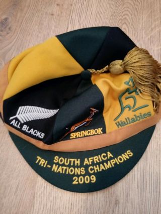 SOUTH AFRICA SPRINGBOKS INTERNATIONAL PLAYERS RUGBY CAP.  VERY RARE - LOOK 3
