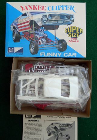 Vintage Rare Mpc Yankee Clipper Amx Funny Car Model Kit 1/20th Scale