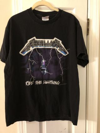 Vintage 1990’s Metallica Ride The Lightning Concert Shirt Giant Double Sided L