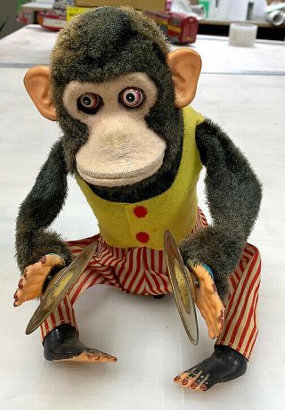 Vintage Daishin Musical Jolly Chimp Mechanical Toy Used/Works 5