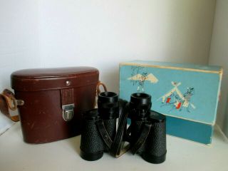 Vintage Carl Zeiss Binoculars Jena Deltrintem 8x30 Case & Box