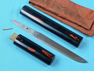 Antique Japanese Japan Ww2 Tanto Kamikaze Fighting Knife Dagger W/ Scabbard