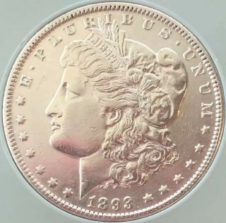 RARE DATE 1893 P Morgan Silver Dollar ESTATE KEY DATE AU/BU UNC 5