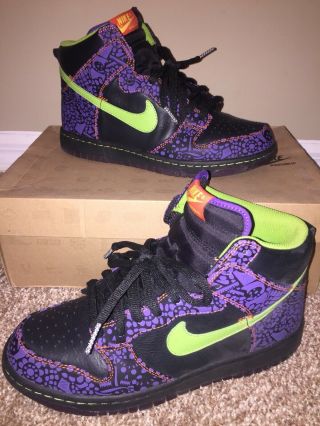Rare Nike Dunk High Premium " Day Of The Dead " Size 8