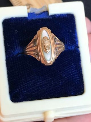 Vintage 1958 ND University of Notre Dame Class Ring 10K Gold Jesus & Mary Inside 2