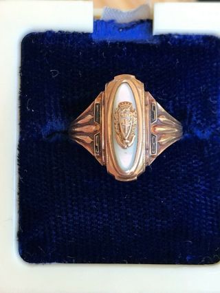Vintage 1958 ND University of Notre Dame Class Ring 10K Gold Jesus & Mary Inside 9