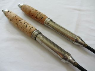 Two Vintage Telescopic Steel Fly/casting Fishing Rods All Star & Superior