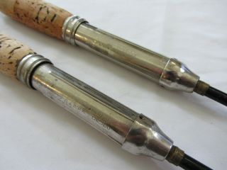 Two Vintage Telescopic Steel Fly/Casting Fishing Rods All Star & Superior 4