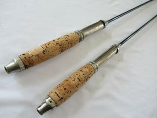 Two Vintage Telescopic Steel Fly/Casting Fishing Rods All Star & Superior 8