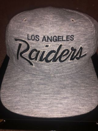 Los Angeles Raiders Heather Sports Specialties Script Nfl Vintage Oakland Rare