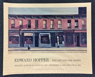 Edward Hopper Early Sunday Morning 1981 Whitney Museum Poster 03685