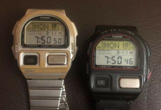 Rare Two Casio BP - 100 Blood Pressure Monitor Watch Made In Japan 3