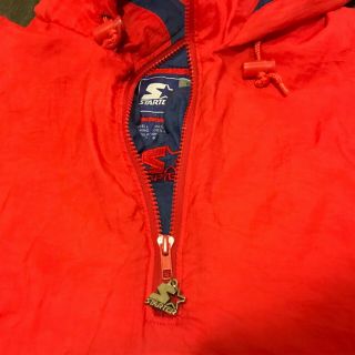 Vintage Los Angeles Clippers Starter 1/4 Zip Pullover Jacket XL Pouch Red Rare 3