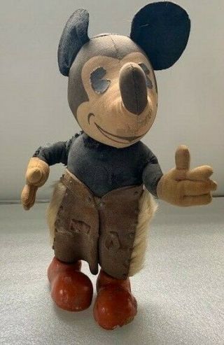 Vintage 1930s Cowboy Mickey Mouse Doll