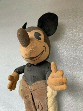 Vintage 1930s Cowboy Mickey Mouse Doll 4
