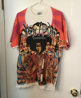 Vintage Jimi Hendrix Experience Hanes T Shirt Usa Xl