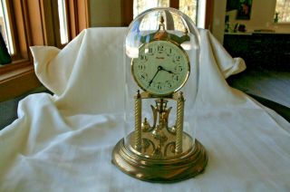 Vintage Kundo Kieninger Obergfell Brass Mantel Clock Anniversary 400 Day Germany