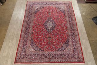 Traditional Floral Vintage Oriental Area Rug Wool Hand - Knotted RED Carpet 10x13 2