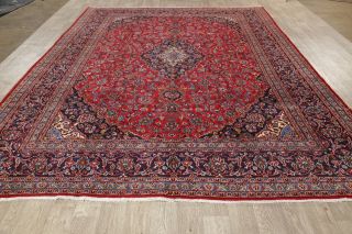 Traditional Floral Vintage Oriental Area Rug Wool Hand - Knotted RED Carpet 10x13 4