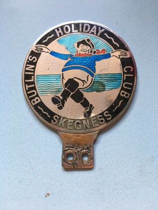 Vintage Butlin’s Skegness Holiday Club Enamelled Car Badge