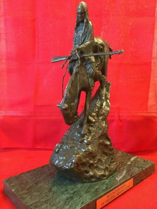 Vintage Frederic Remington Bronze Statue Or Sculpture “mountain Man” (10 1/4 ")