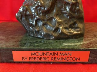 Vintage Frederic Remington Bronze Statue or Sculpture “Mountain Man” (10 1/4 