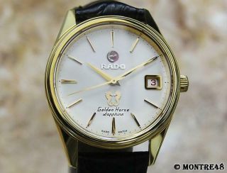 Rado Golden Horse Swiss Made Mens 1970s Auto 25 Jewels 34mm Rare Watch As76