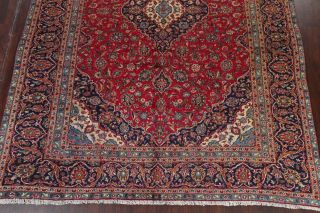 Vintage Traditional Floral Oriental Area Rug Hand - Knotted Wool RED Carpet 9 ' x13 ' 6