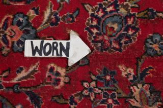 Vintage Traditional Floral Oriental Area Rug Hand - Knotted Wool RED Carpet 9 ' x13 ' 8