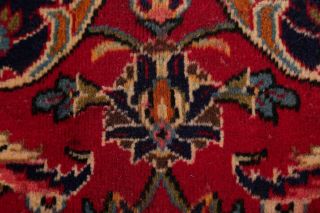 Vintage Traditional Floral Oriental Area Rug Hand - Knotted Wool RED Carpet 9 ' x13 ' 9