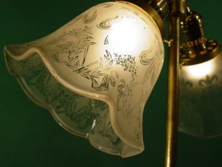 ORNATE VINTAGE ANTIQUE CAST IRON FLOOR LAMP TWISTED STEM DUAL SOCKETS 1920 ' s 8
