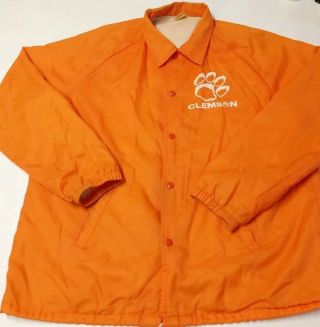 Chalk Line Clemson Tigers Vintage 1970s Windbreaker Jacket Xl Made In Usa