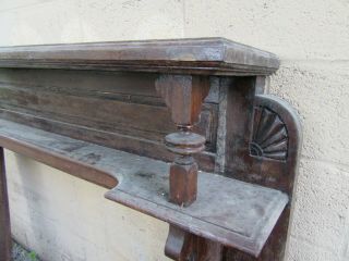ANTIQUE CARVED OAK FIREPLACE MANTEL 57 X 49 ARCHITECTURAL SALVAGE 4
