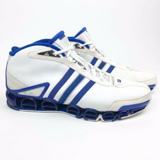 Adidas Kg Kevin Garnett 21 Malik Mens Shoes White/blue Bounce Vtg Sz Us 13.  5