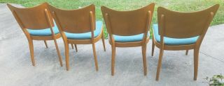 Set of Four Vintage Mid Century Heywood Wakefield Dining Side Chairs 2