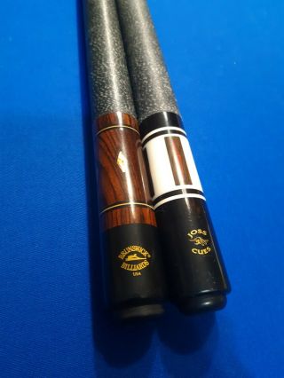 Two Vintage Collectable Pool Cues: Joss 95 - 03 & Brunswick Magnum MG - 5 (by Joss) 2
