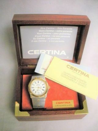 Vintage Certina Marine Chronometer Men’s Wrist Watch Newport Box Pamphlet