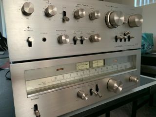 Vintage Pristine Pioneer Tx - 9500 & Sa - 8500 Amplifier With Tuner Pair